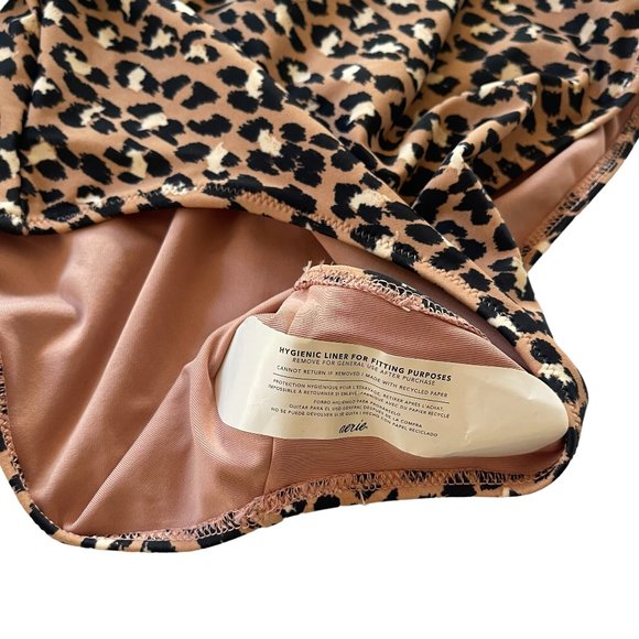 NWT Aerie Leopard Wrap One Piece Swimsuit Size Medium - Picture 6 of 14